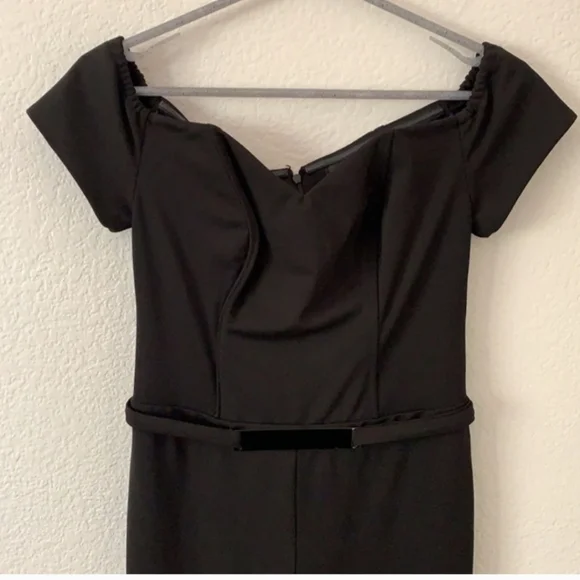 Guess Off Shoulder Belted Jumpsuit - Picture 2 of 8